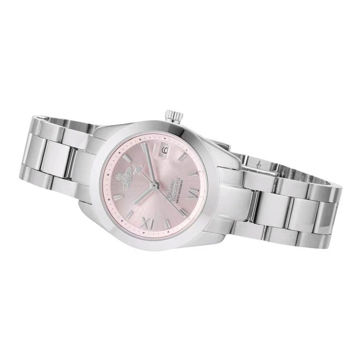 Vivienne Westwood | Fenchurch pink 28mm dial silver link | VV292PKSL