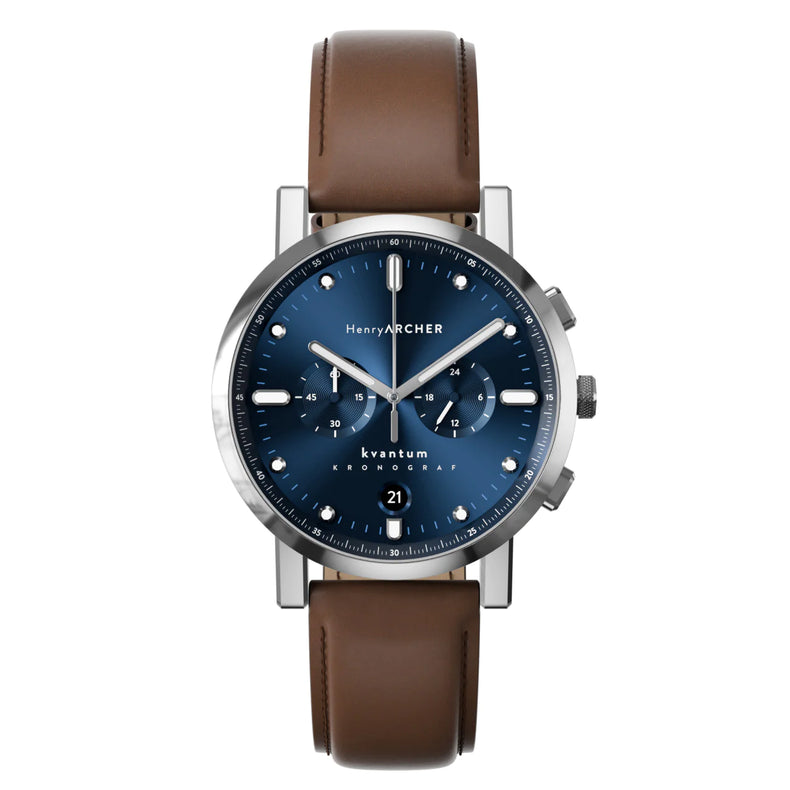 Henry Archer | Kvantum - Apeks 41mm dial windsor tan leather | HA-KV-AP-WT