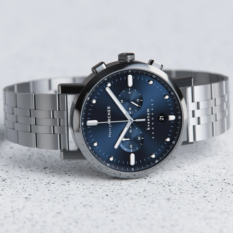 Henry Archer | Kvantum - Apeks 41mm dial storm grey link | HA-KV-AP-SG