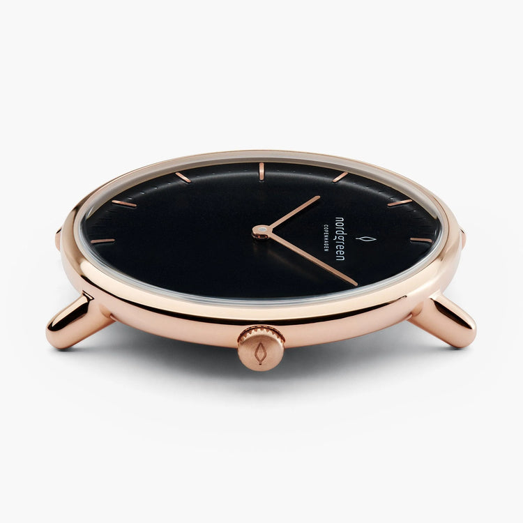 Nordgreen | Native Rose gold 32mm blue dial mesh | NR32RGMERONA