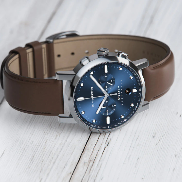 Henry Archer | Kvantum - Apeks 41mm dial windsor tan leather | HA-KV-AP-WT