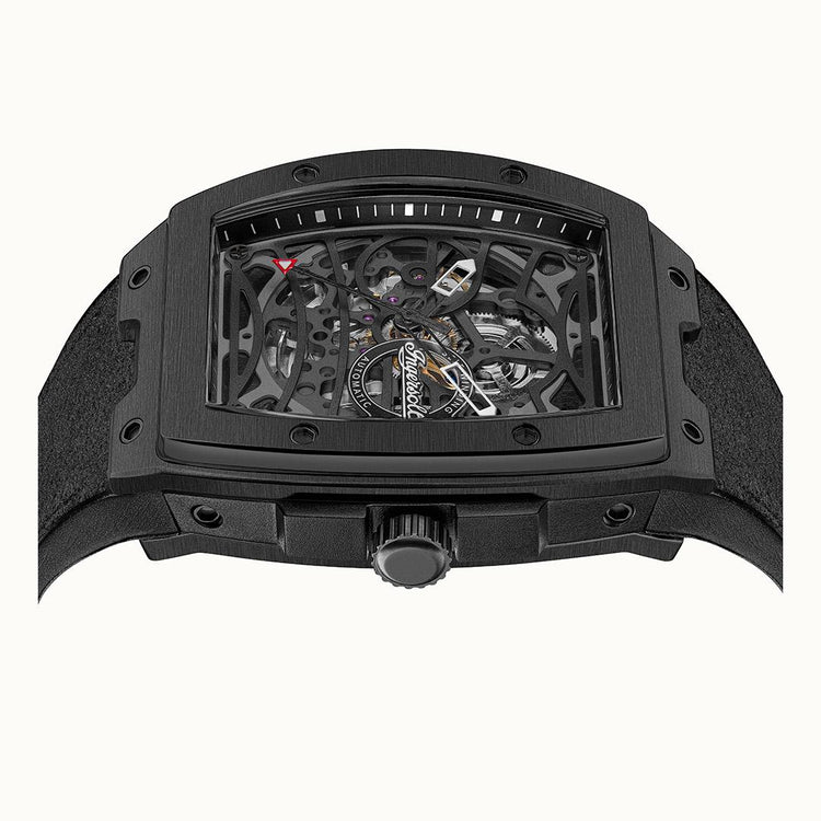 Ingersoll | Challenger 44.6mm black dial and black alcantara strap | I12307