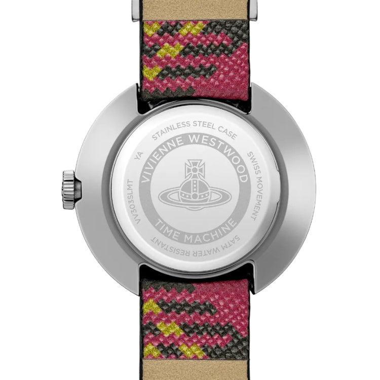 Vivienne Westwood | Rebel sex silver 30mm dial tartan leather | VV303SLMT