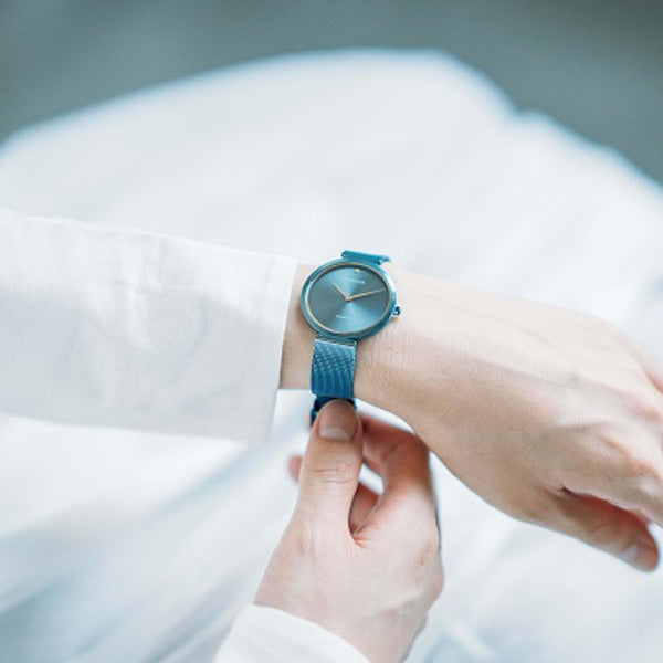 Bering | Charity blue 32mm dial blue milanese strap | 18132-Charity1