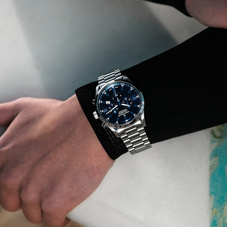 Claude Bernard | Aquarider stainless steel chronograph 44mm black dial | 10222 3M NV