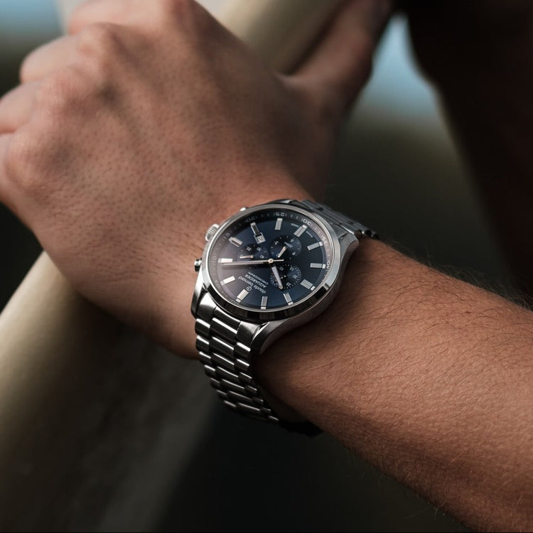 Claude Bernard | Aquarider stainless steel chronograph 44mm black dial | 10222 3M NV