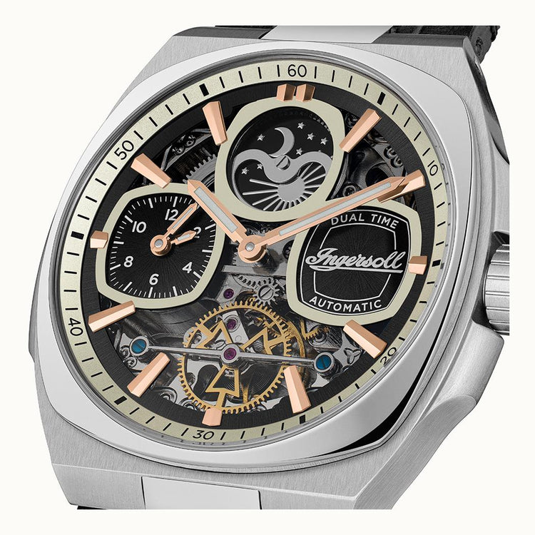 Ingersoll watch with detailed face and brand name on a white background