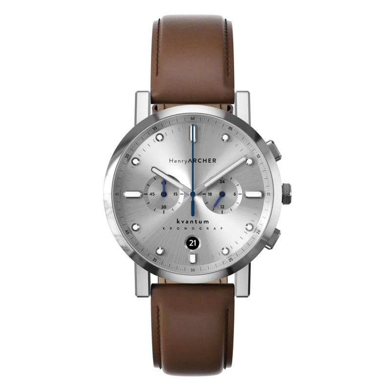 Henry Archer | Kvantum - Matriks 41mm dial windsor tan leather | HA-KV-MA-WT