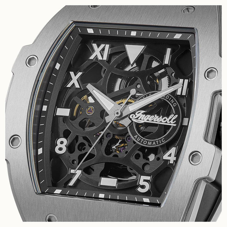 Ingersoll | Play Silver 45mm dial black rubber | I15301