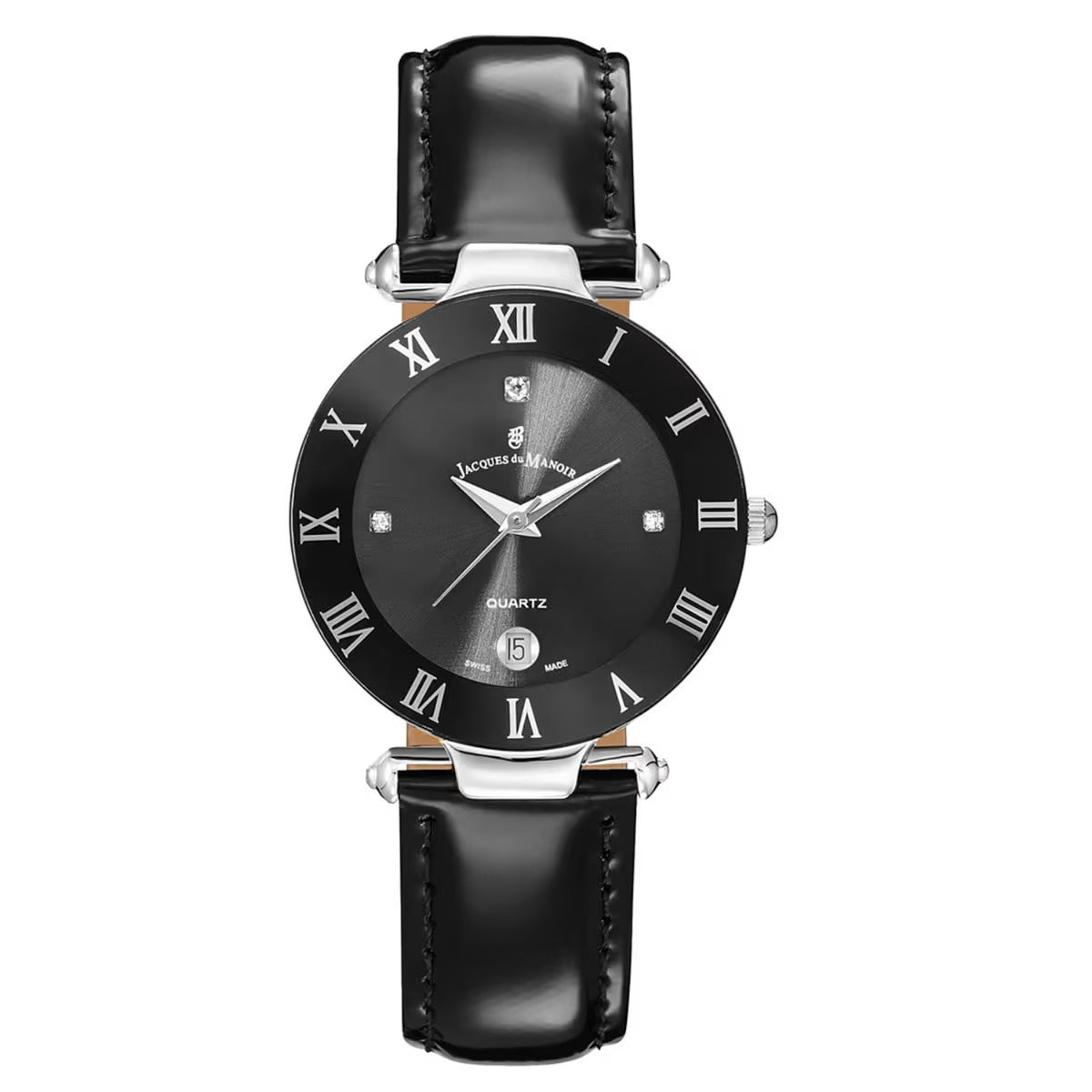 Jacques Du Manoir | Coupole Fashion black 33mm dial leather | RC.45