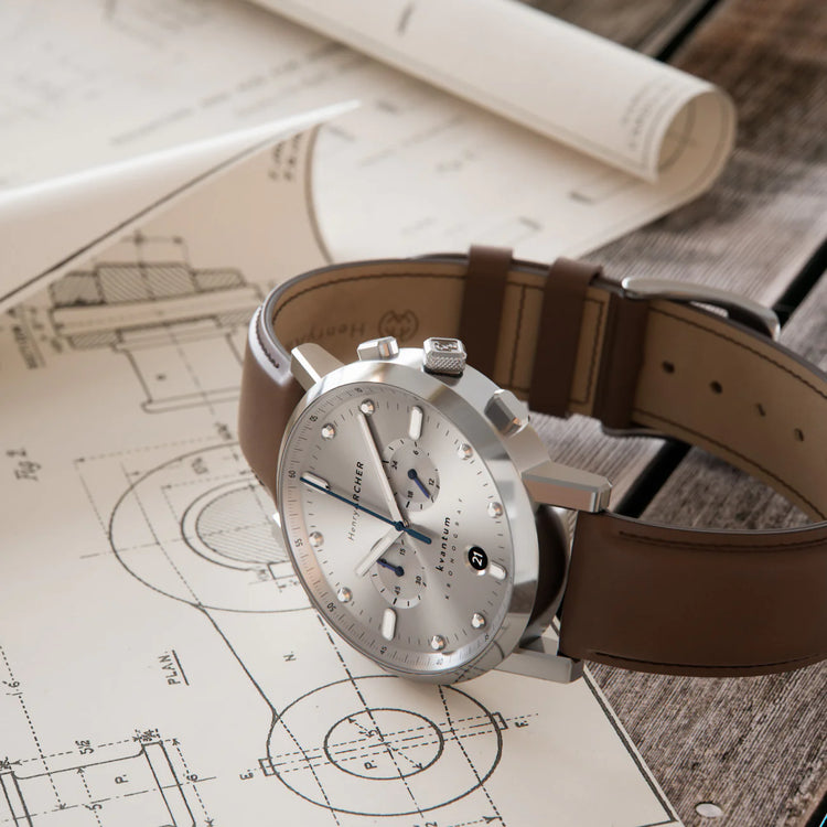 Henry Archer | Kvantum - Matriks 41mm dial windsor tan leather | HA-KV-MA-WT