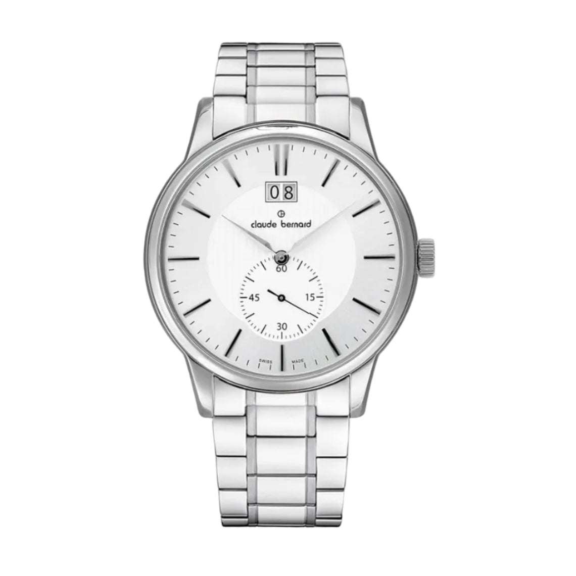 Claude Bernard | 40mm White Dial Stainless Steel | 64005 3M2 AIN