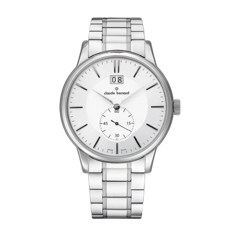 Claude Bernard | 40mm White Dial Stainless Steel | 64005 3M2 AIN