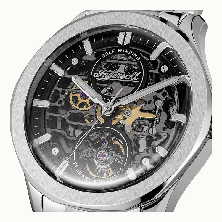 Ingersoll | The Bronc 44mm skeleton stainless steel | I16701