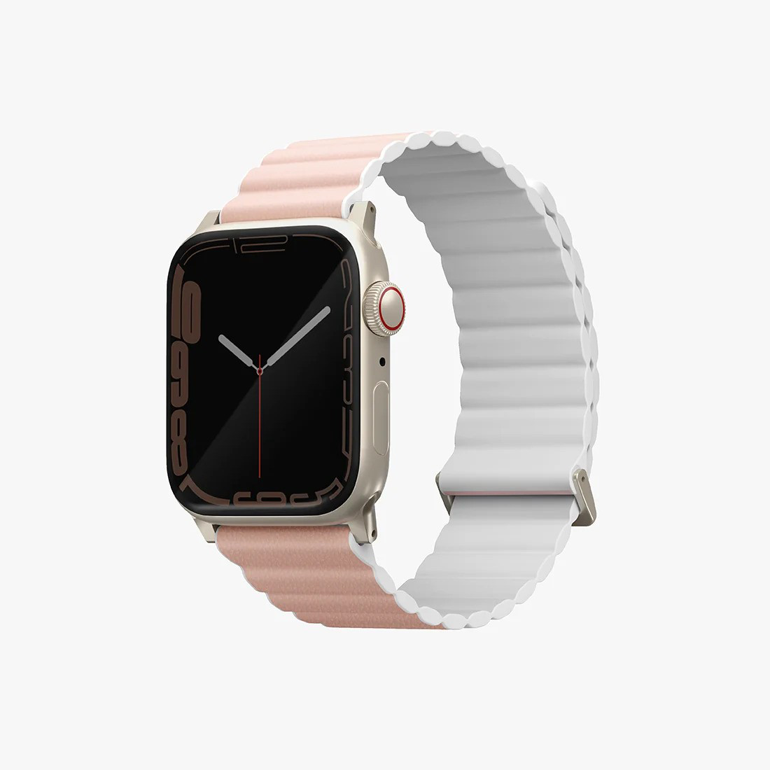 Uniq | Revix Premium edition reversible blush pink and white watch band - Apple Series | REVPBPNKWHT