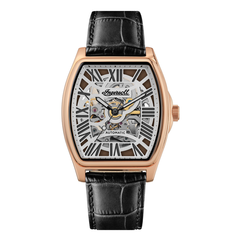 Ingersoll | California automatic rose gold 39mm dial black leather | I14201
