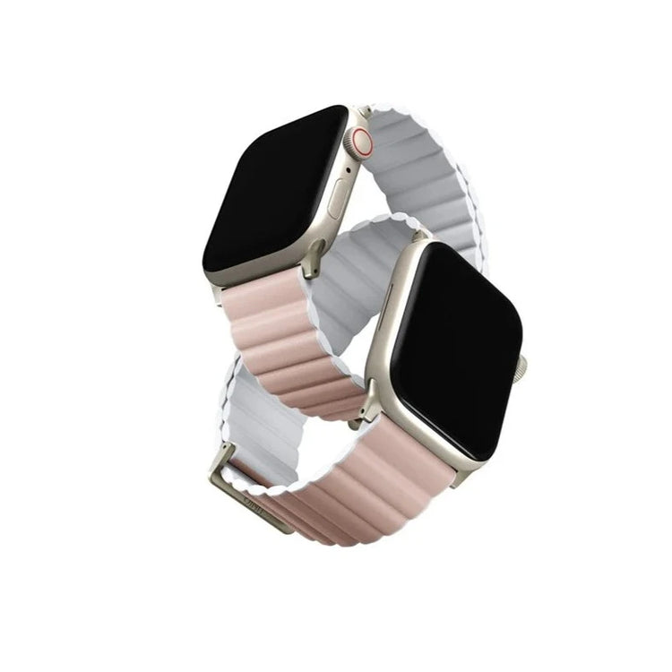 Uniq | Revix Premium edition reversible blush pink and white watch band - Apple Series | REVPBPNKWHT