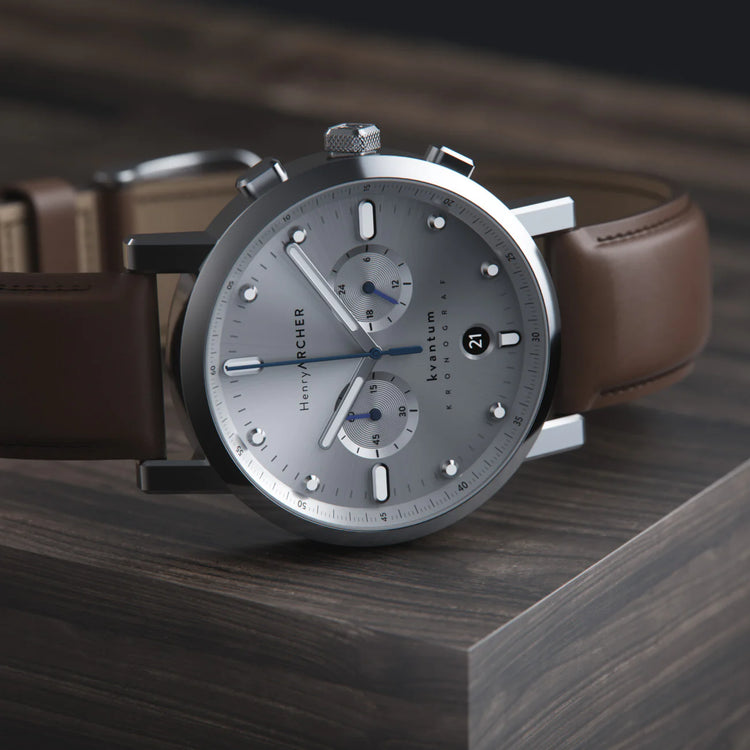 Henry Archer | Kvantum - Matriks 41mm dial windsor tan leather | HA-KV-MA-WT