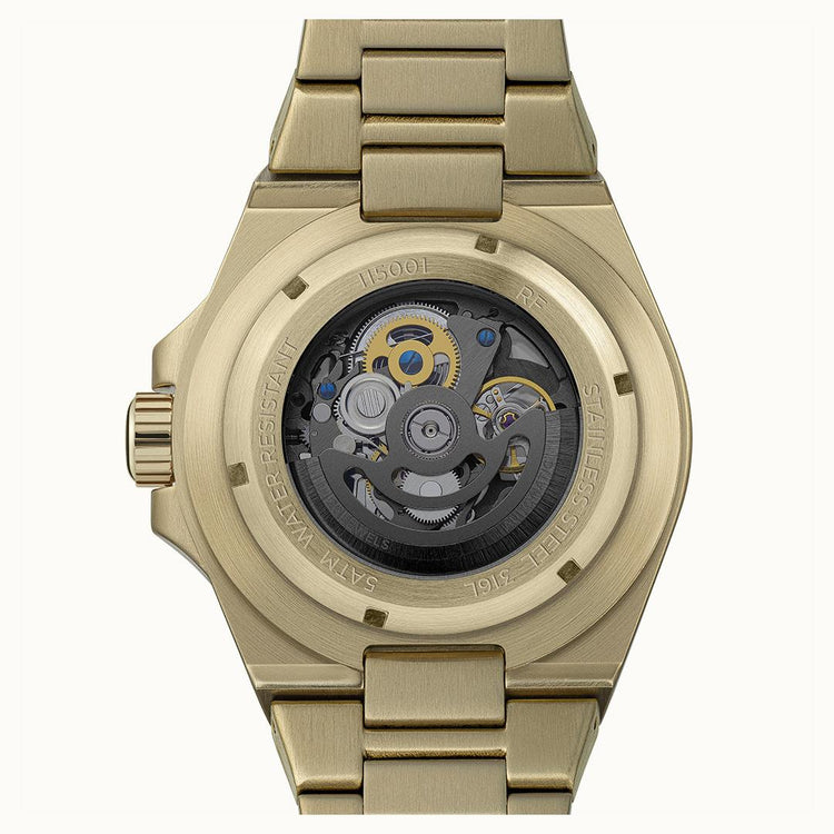 Ingersoll | Baller Automatic black 45mm skeleton dial gold | I15001