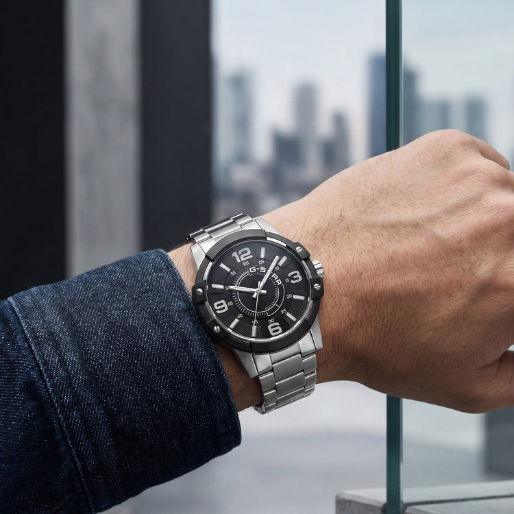 G-STAR | Constructed Bold silver with black 43mm dial | GSW.506.06