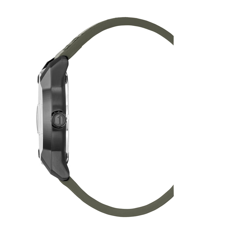 G-STAR | Selvedge Utility-Inspired olive 42mm dial black leather | GSW.507.04