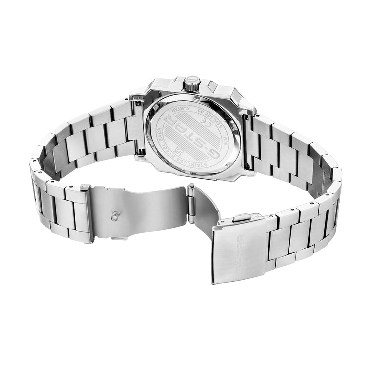 G-STAR | Cube Silver Tone 41mm dial silver link | GSW.508.05