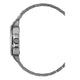 Metallic watch band on a white background