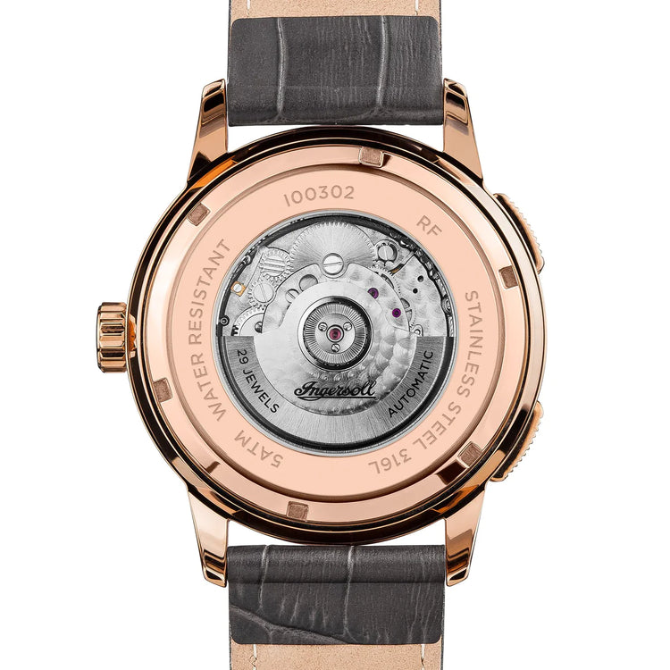 Ingersoll | Regent automatic black leather 47mm dial | I00302