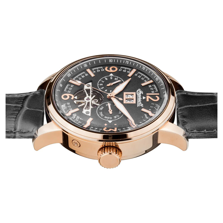Ingersoll | Regent automatic black leather 47mm dial | I00302