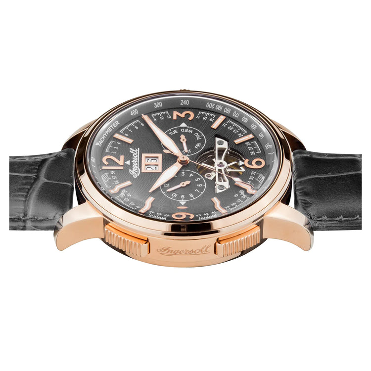 Ingersoll | Regent automatic black leather 47mm dial | I00302