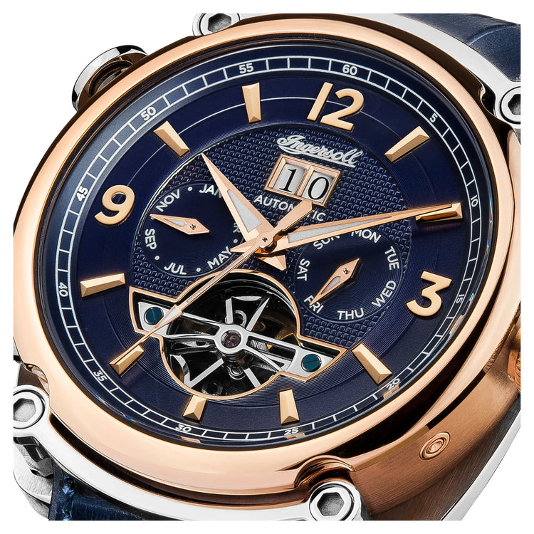 Ingersoll | Michigan automatic blue leather 45mm dial | I01101