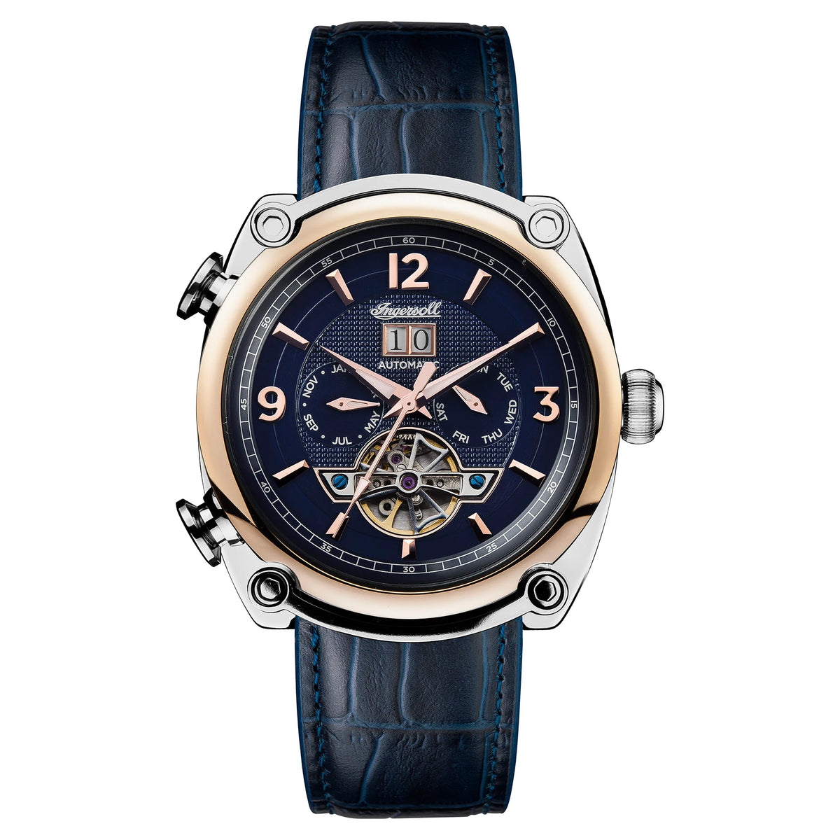 Ingersoll | Michigan automatic blue leather 45mm dial | I01101