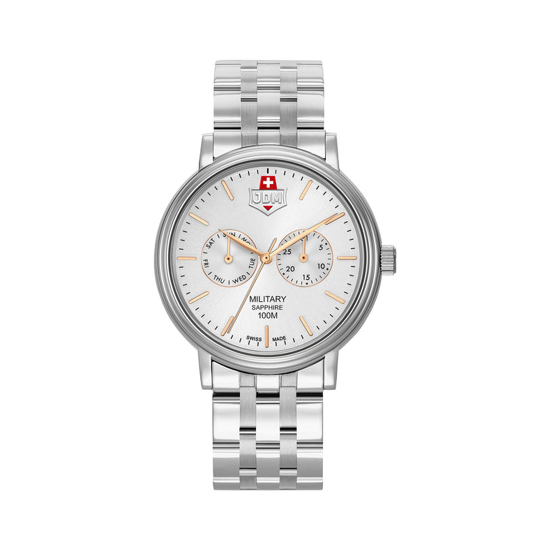JDM Military | Echo silver 41mm dial silver link | JDM-WG003-01