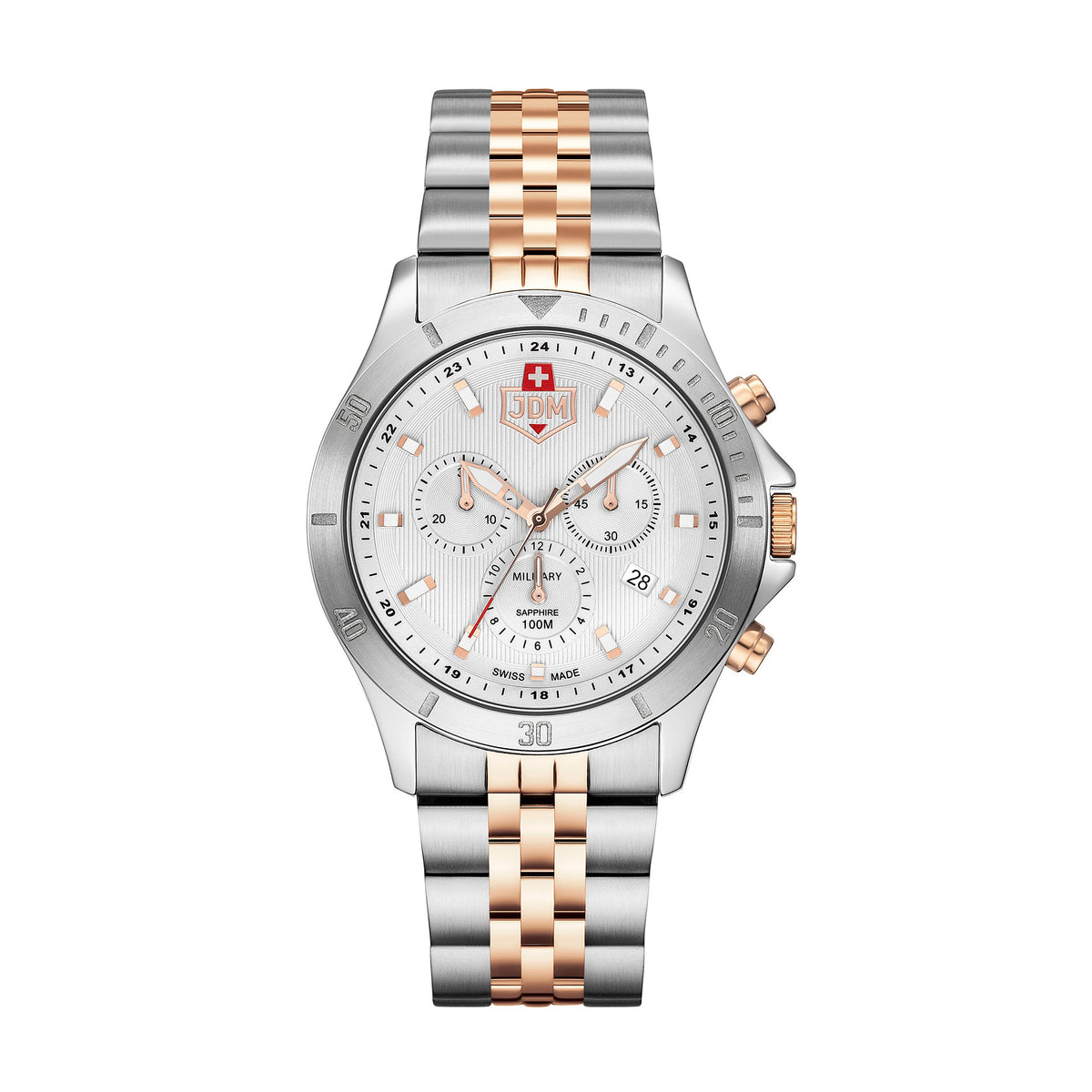 JDM Military | Delta chrono two tone 42mm dial link | JDM-WG009-02