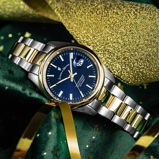 Jacques Du Manoir | Inspiration Allure two tone 32mm blue dial | JWL03805