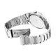 Silver watch with a metal bracelet on a white background