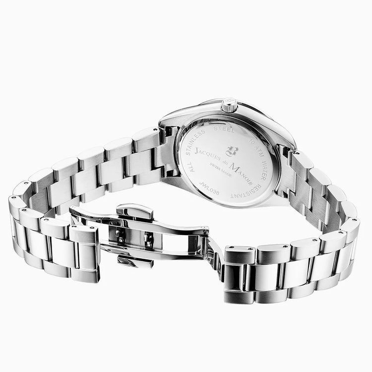 Jacques Du Manoir | Inspiration Allure silver 32mm dark brown dial | JWL03803