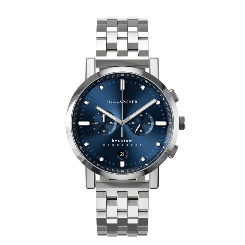 Henry Archer | Kvantum - Apeks 41mm dial harbour grey link | HA-KV-AP-HG