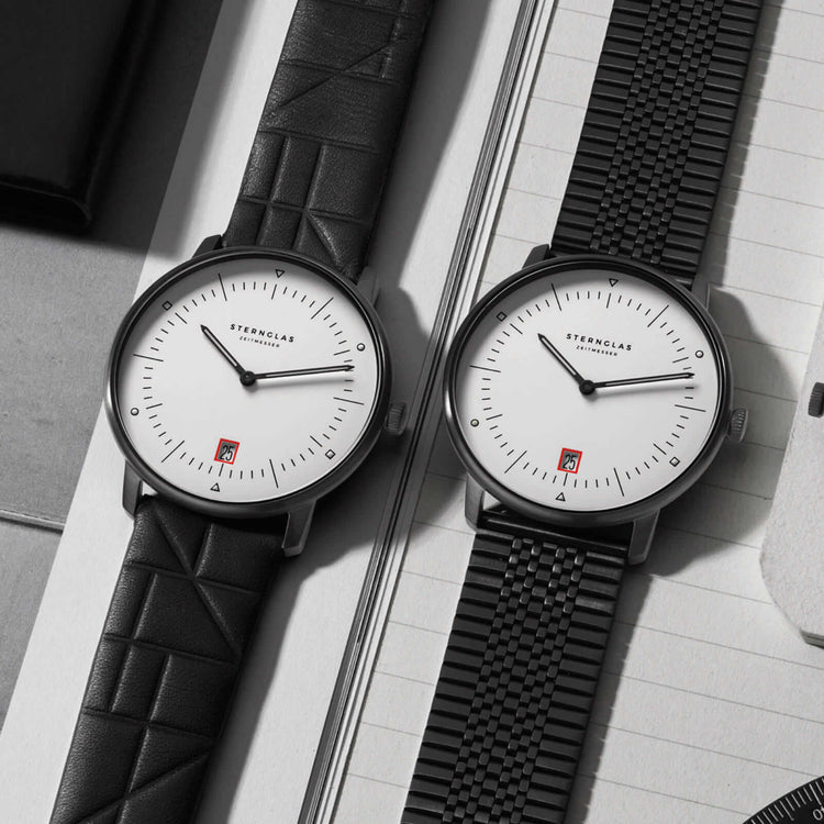 Sternglas | Naos Limited edition Bauhaus III 38mm dial metal band | S01-NAB15-CA01