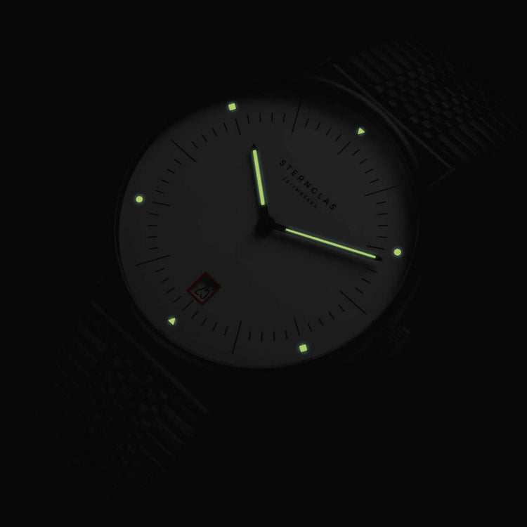 Sternglas | Naos Limited edition Bauhaus III 38mm dial metal band | S01-NAB15-CA01