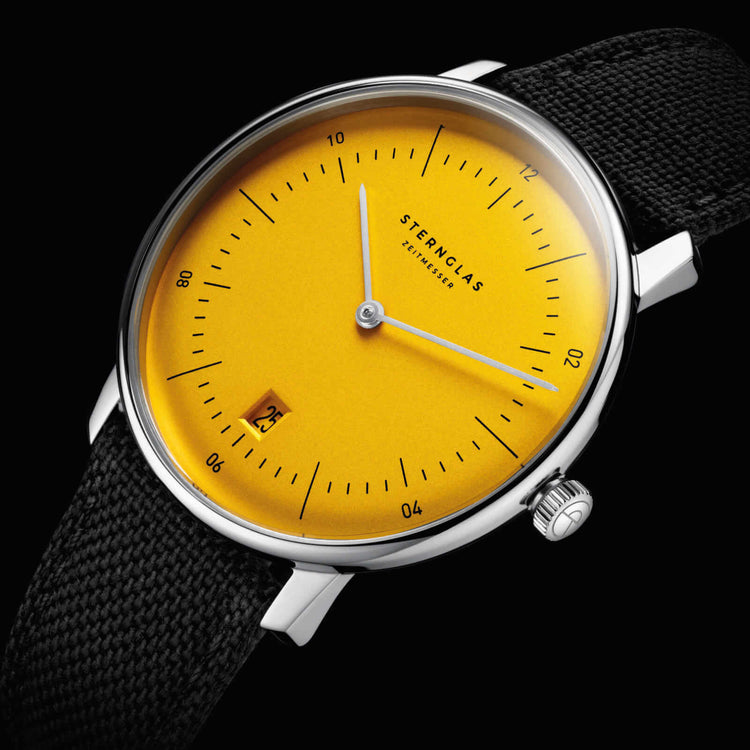 Sternglas | Naos edition yellow 38mm dial nylon band | S01-NAY23-NY01