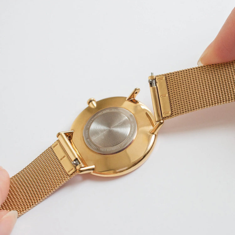 Nordgreen | Native gold 32mm dial gold mesh | NR32GOMEGOXX