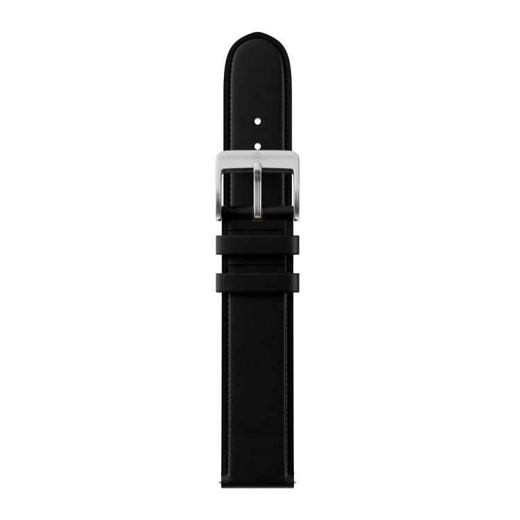 Henry Archer | Nero black leather 20mm watch band | HA-AC-LE-BL