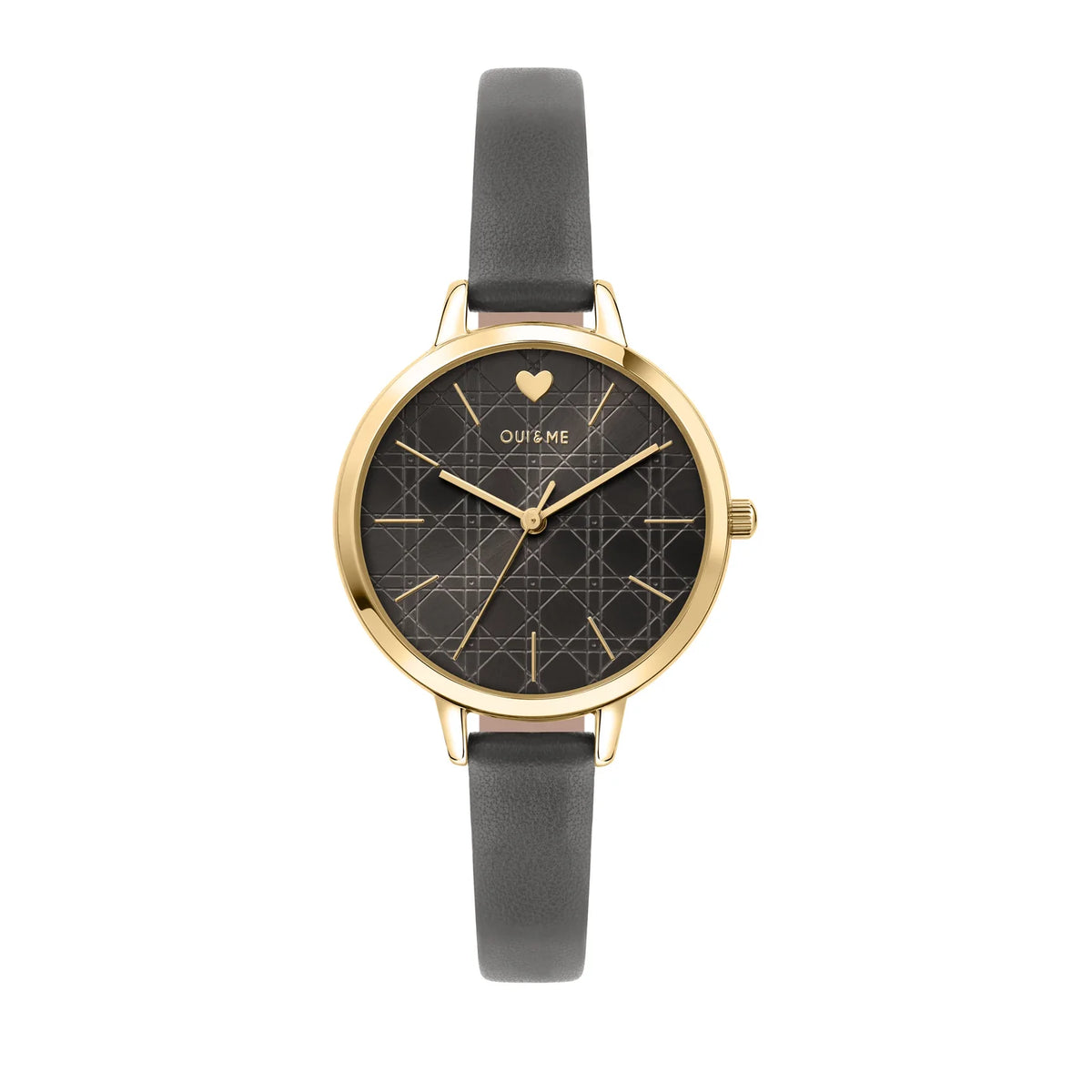 Oui&Me | Petite Amourette gold 32 mm dark grey dial | ME010150