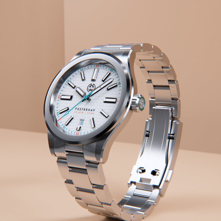 Henry Archer | Vesterhav - Optic White - 40mm dial | HAC-VES-OPW-3LI