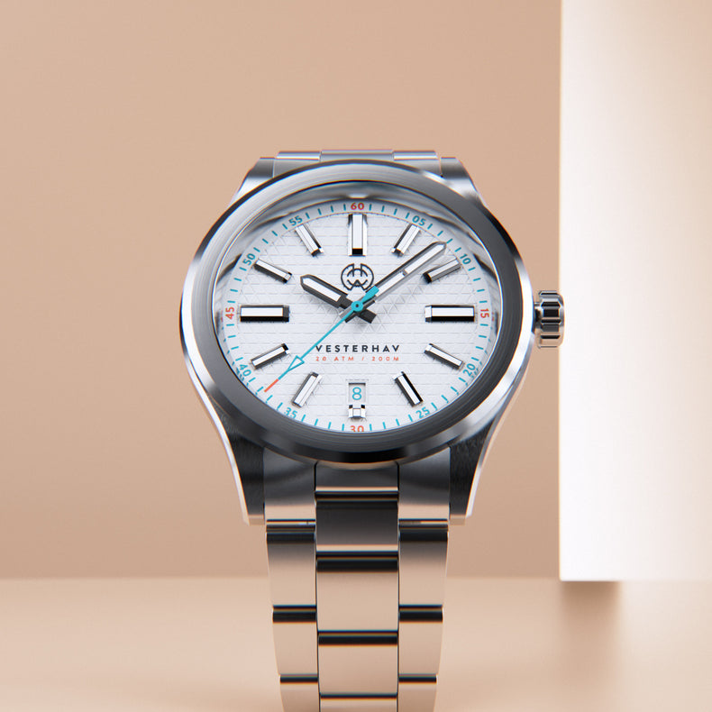 Henry Archer | Vesterhav - Optic White - 40mm dial | HAC-VES-OPW-3LI