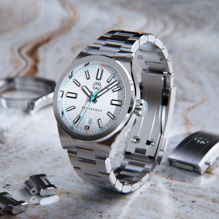 Henry Archer | Vesterhav - Optic White - 40mm dial | HAC-VES-OPW-3LI