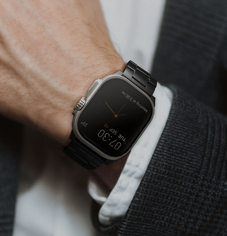 Uniq | Osta black stainless steel watch band - Apple Series | OSTABLK