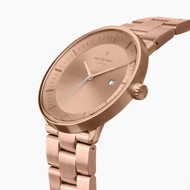 Nordgreen | Philosopher rose gold 40mm dial and 3-link | PH40RG3LROBM