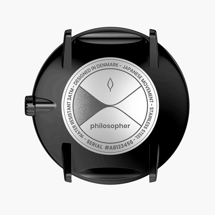 Nordgreen | Philosopher black 40mm dial and black 3-link | PH40BL3LBLBL